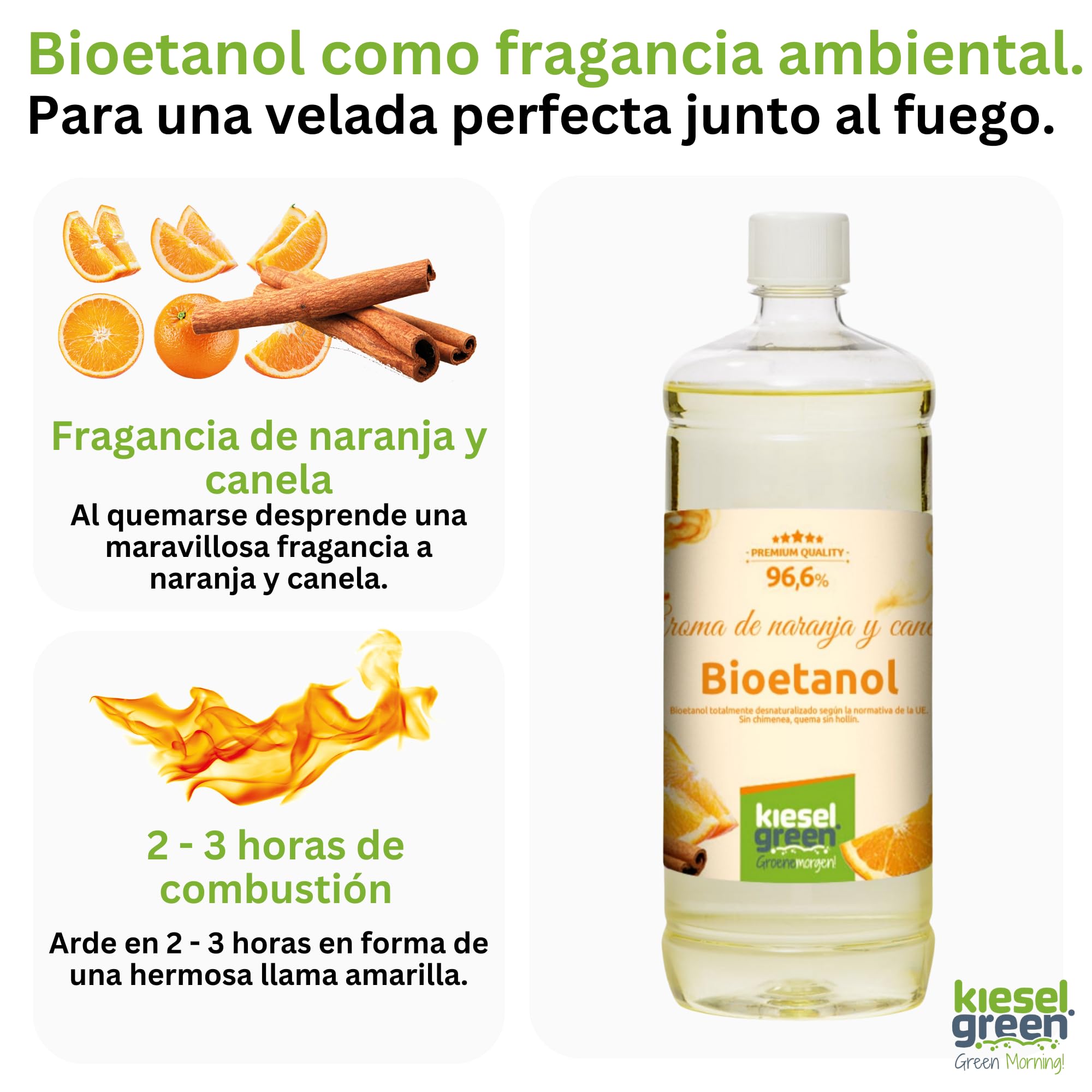 Bioetanol 6 x 1 litro con Fragancia para Chimenea de Etanol, Muchas Variedades – Bioalcohol como Fragancia de Ambiente – Estufas de Bioetanol, Biochimenea Etanol, Ethanol (OZ)