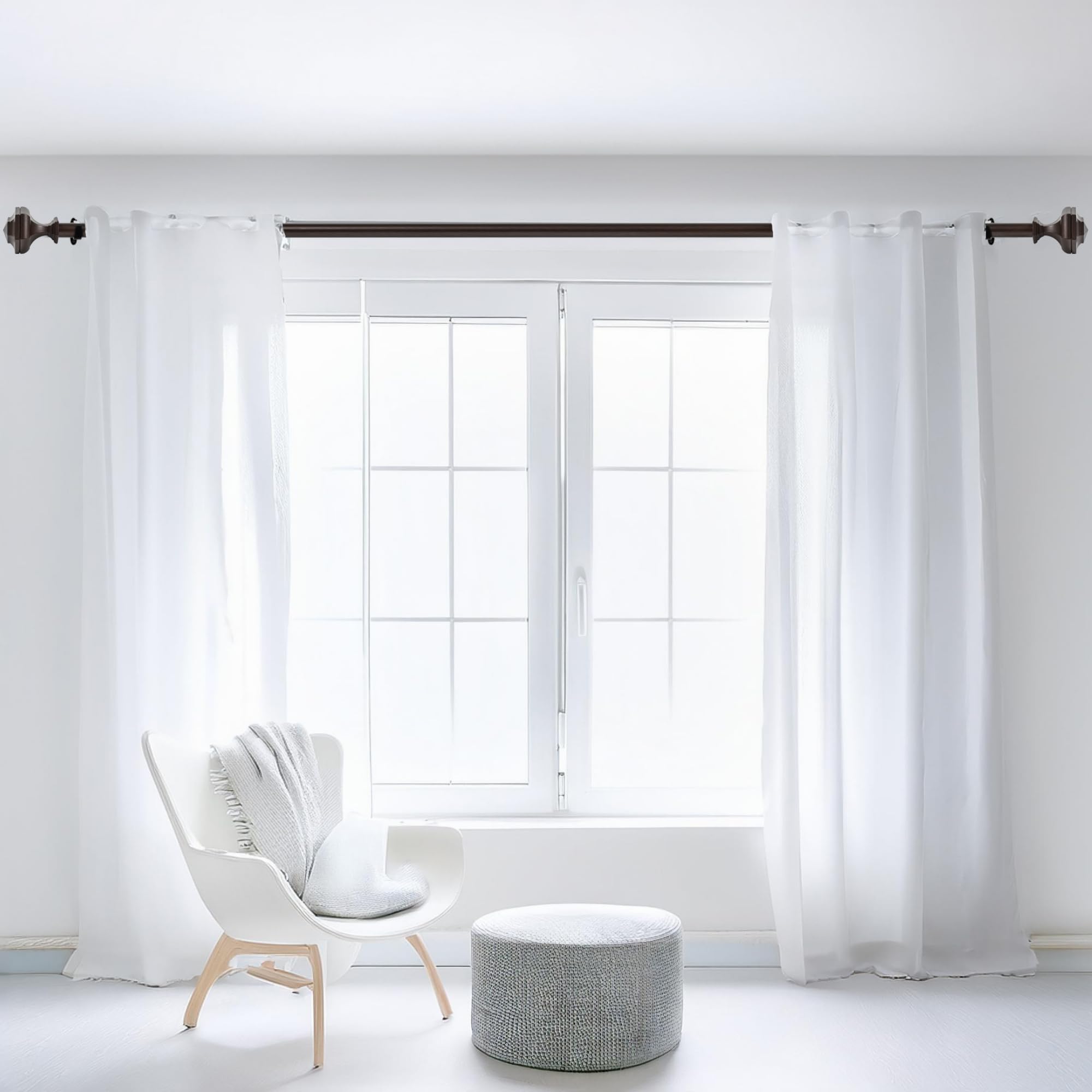 Deco Window Bastone per tenda regolabile per finestre da 111,2 a 300,5