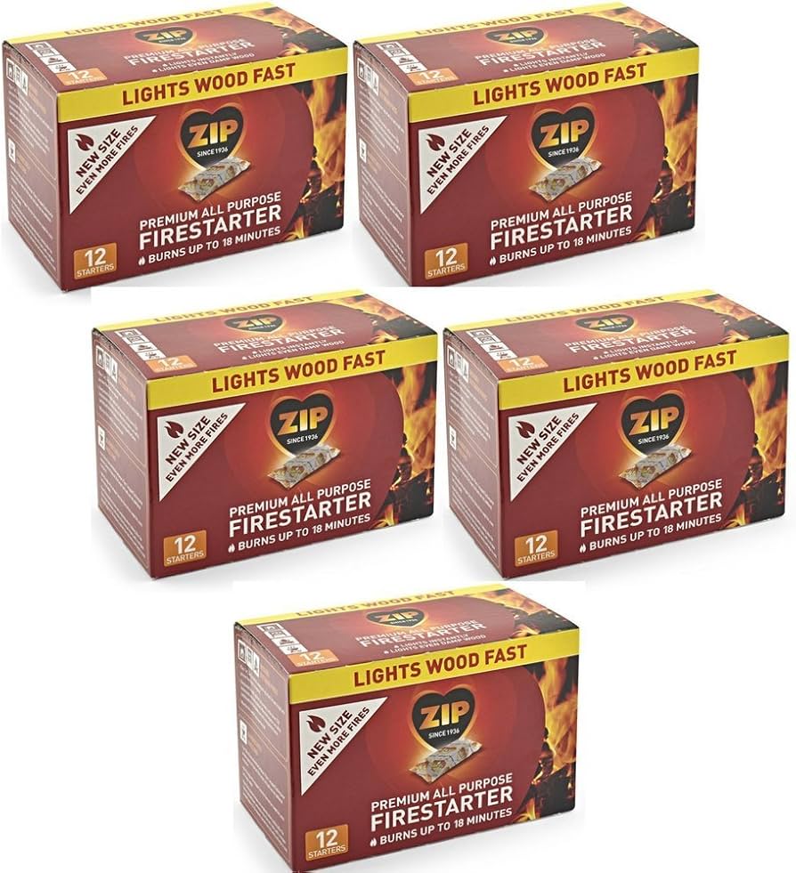 Amazon.com: Zip Premium All Purpose Wrapped Fire Starter 60 Pack