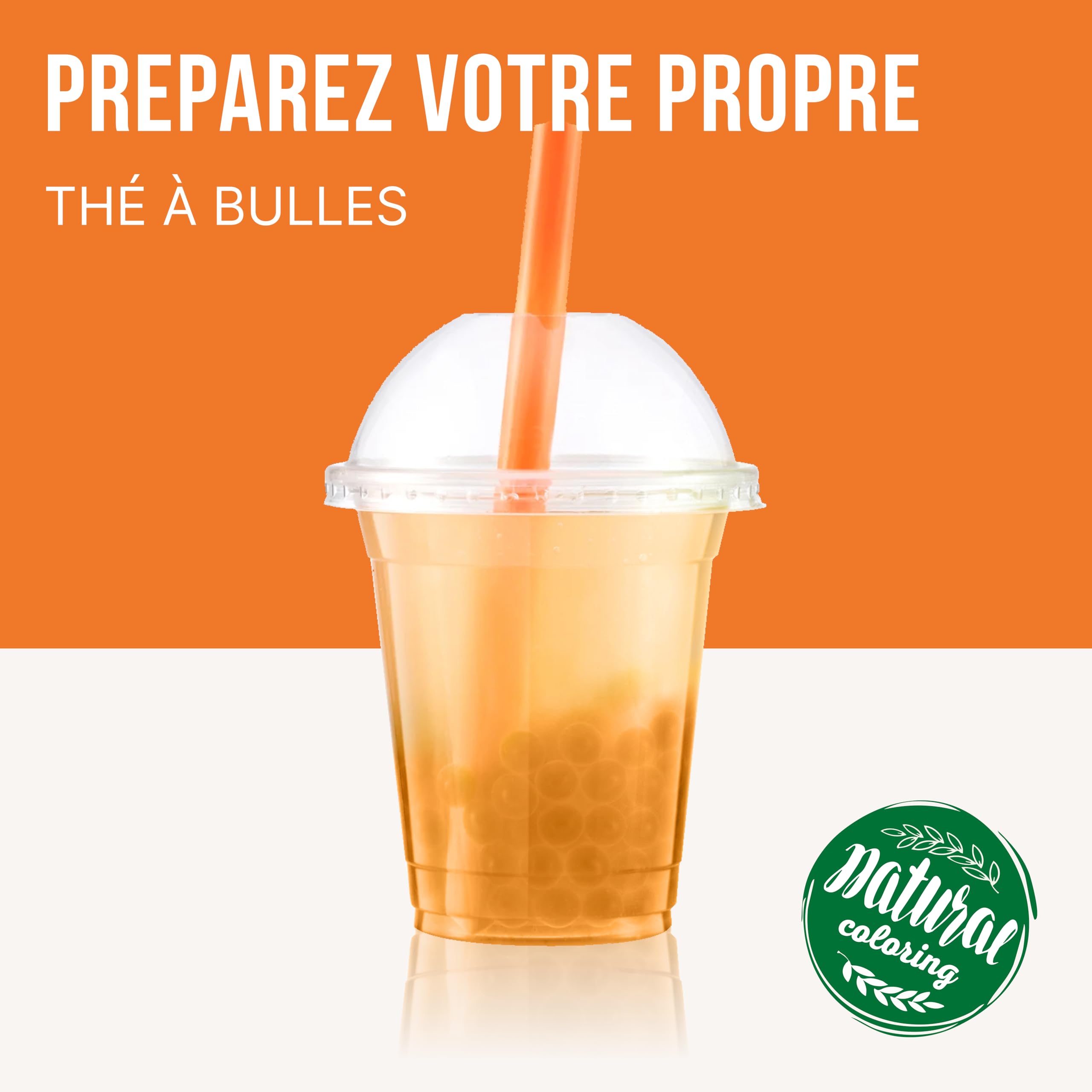 POPPING BOBA - Sferette alla frutta per Bubble Tea - Pesca - 1 kg - nessun colorante artificiale, basso contenuto di zucchero, succo di frutta vero, 100% vegan e senza glutine
