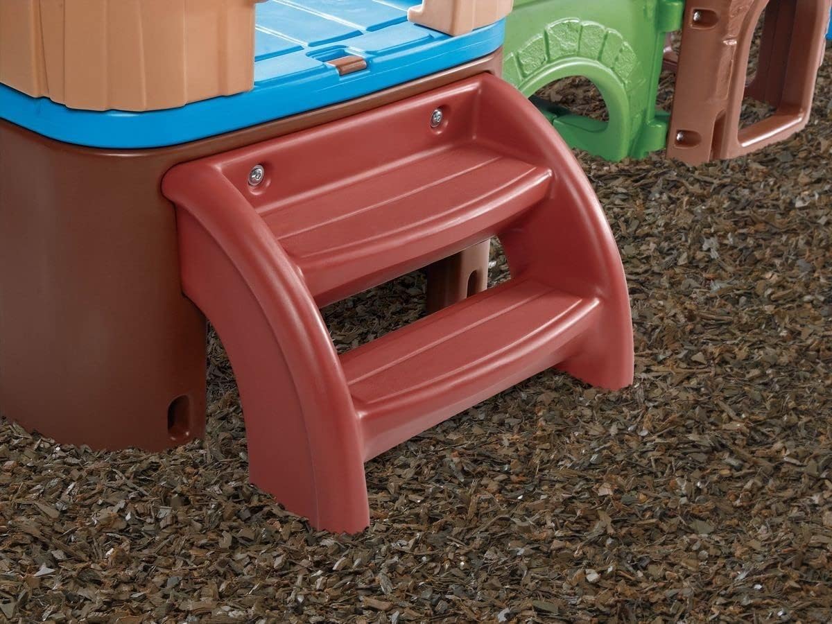 Step2 Clubhouse Climber Playset – Toddler Play Gym with Elevated Clubhouse, Two Slides, Bridge, and Crawl-Through Tunnel : Toys & Games