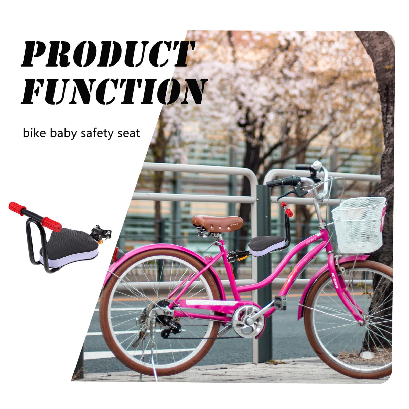 Sedile Ragazzo Ragazza per Bici Elettrica Schienale e Cuscino, Design Semplice e Installazione Sicura per Escursioni e attività Outdoor