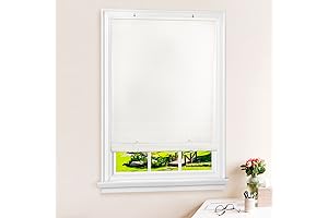 72 Inch Blinds Cordless Solstice Vinyl Roll-Up Blind - 72 Inch Width,...