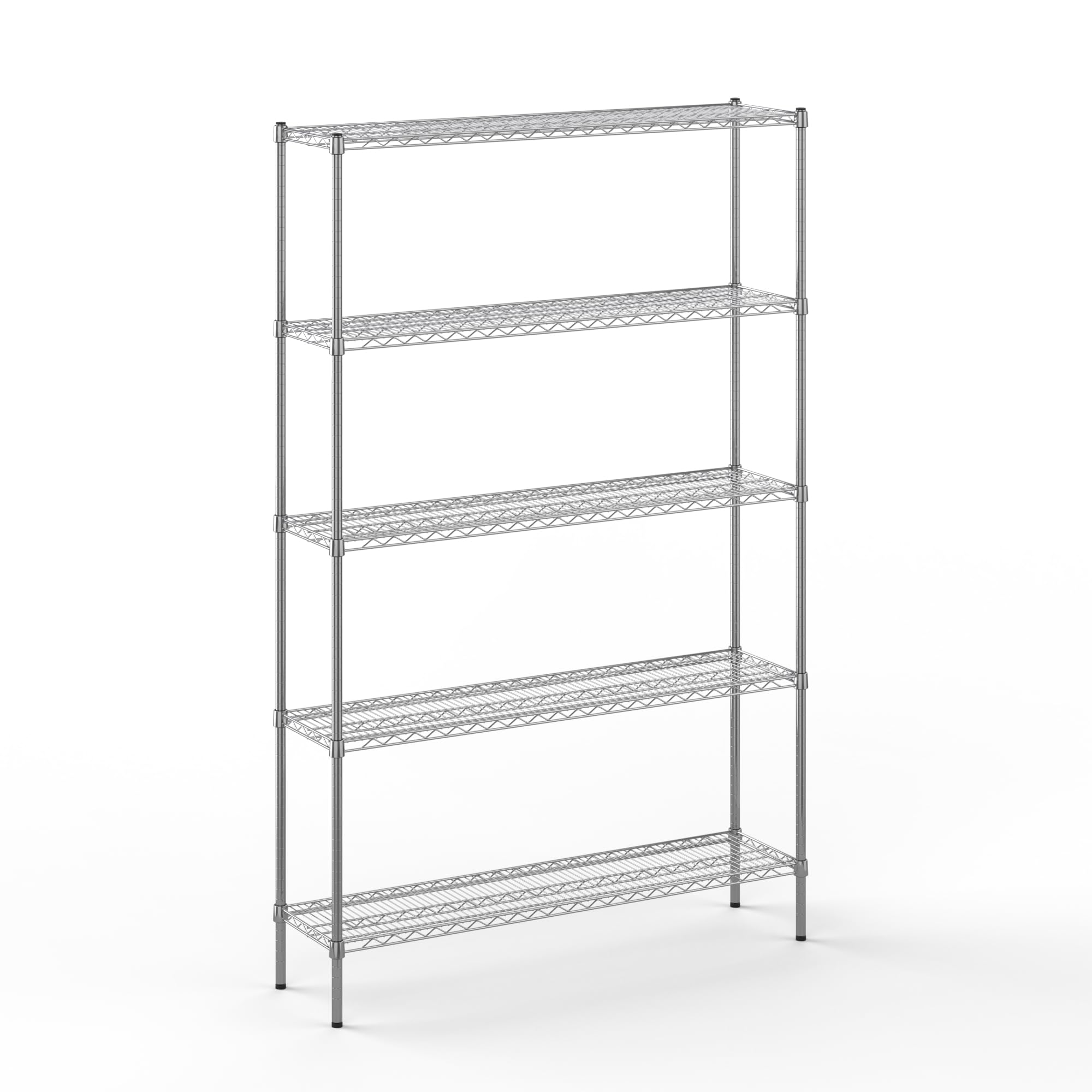 14" Deep x 54" Wide x 86" Height Wire Shelving Kit | 5-Tier | NSF Commercial Storage Rack Unit