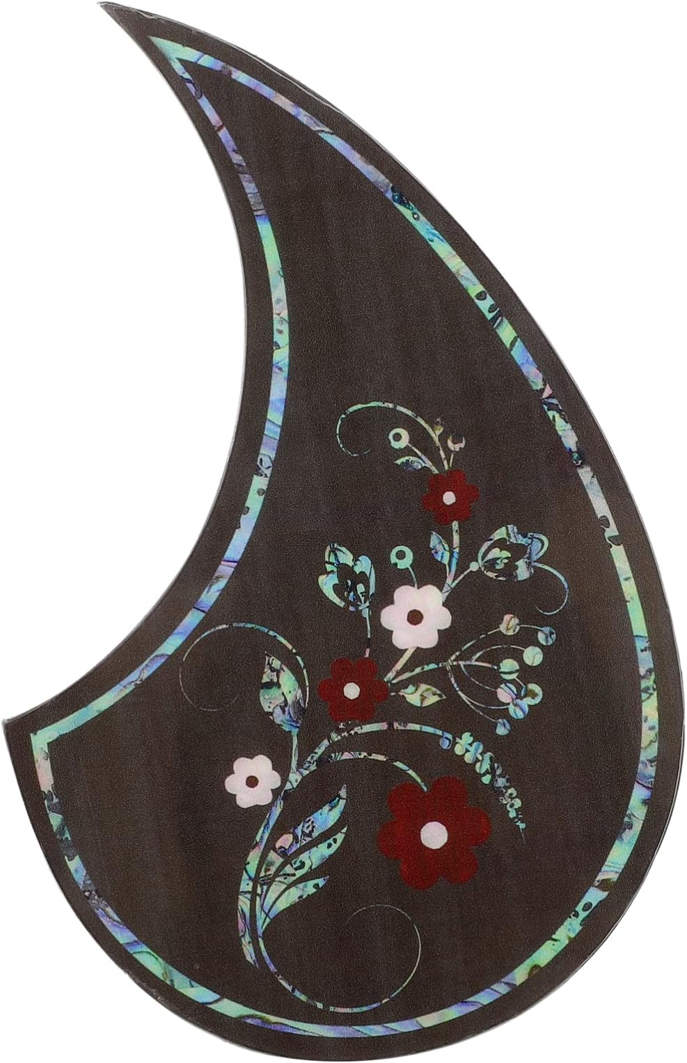 Vaguelly Bass Pickguards PVC Universal Folk Acoustic Guitar Pickguard Teardrop Shape Self- adhesive Guitar Pickguard Sticker Guitar Decor