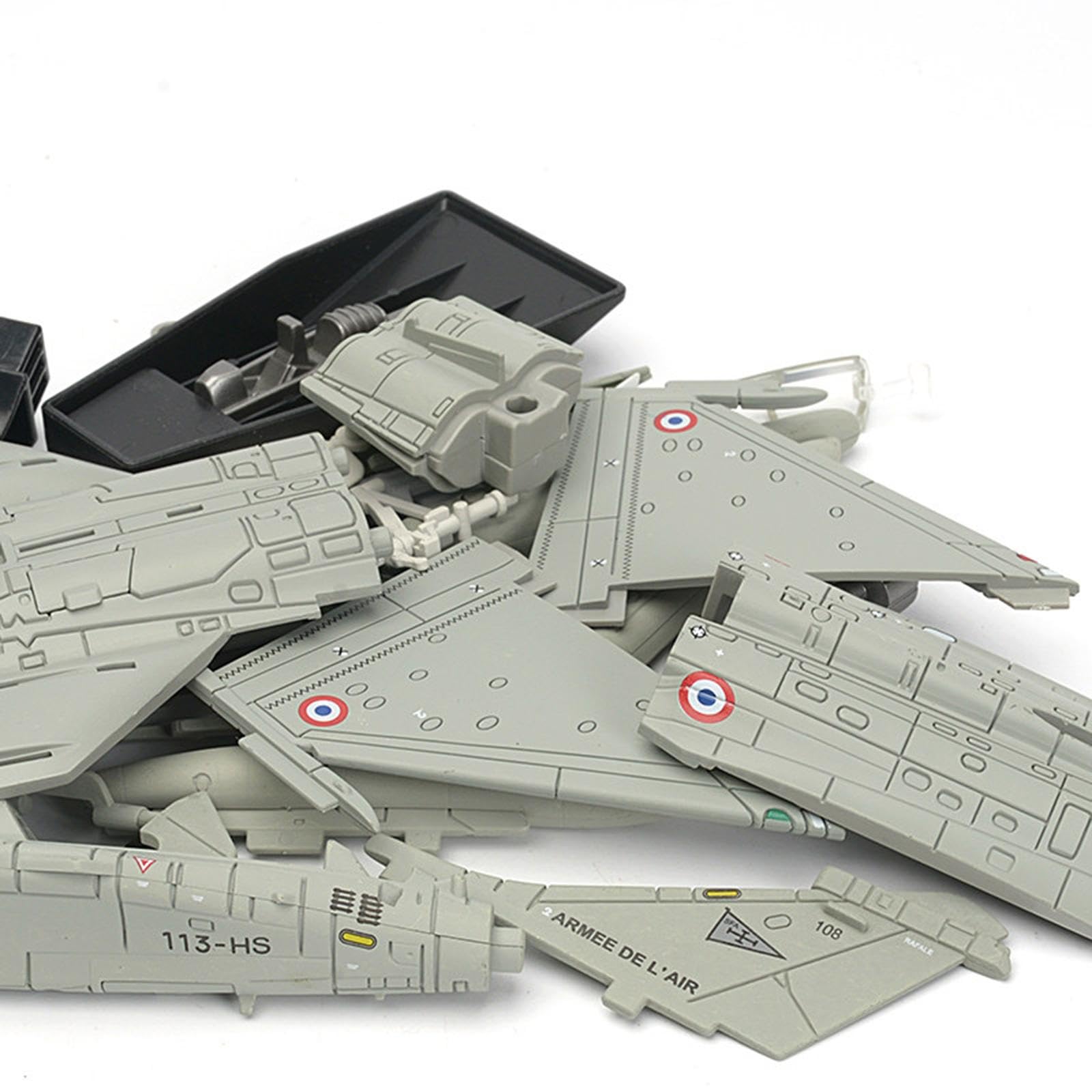 Menolana 1:72 French Fighter Jet Model Plane DIY Assembly Airplane Toy Attack Fighter Model for Cafes Livingroom Office Tabletop Decor — view 2