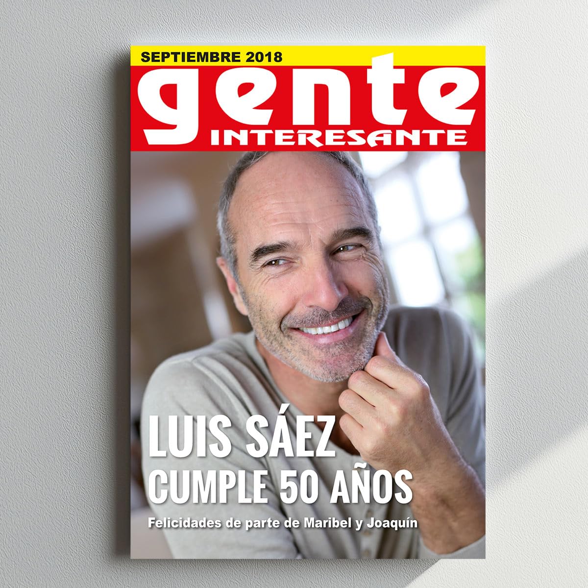 Portada de Revista Personalizada Gente Interesante Regalo Original PVC 19 x 27 cm