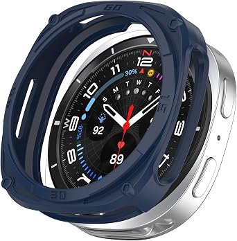 Protective Case for Samsung Galaxy Watch 8 44 mm Case, TPU Smartwatch Case Watch Frame Protection for Galaxy Watch 8 44 mm Smartwatch Accessories Blue