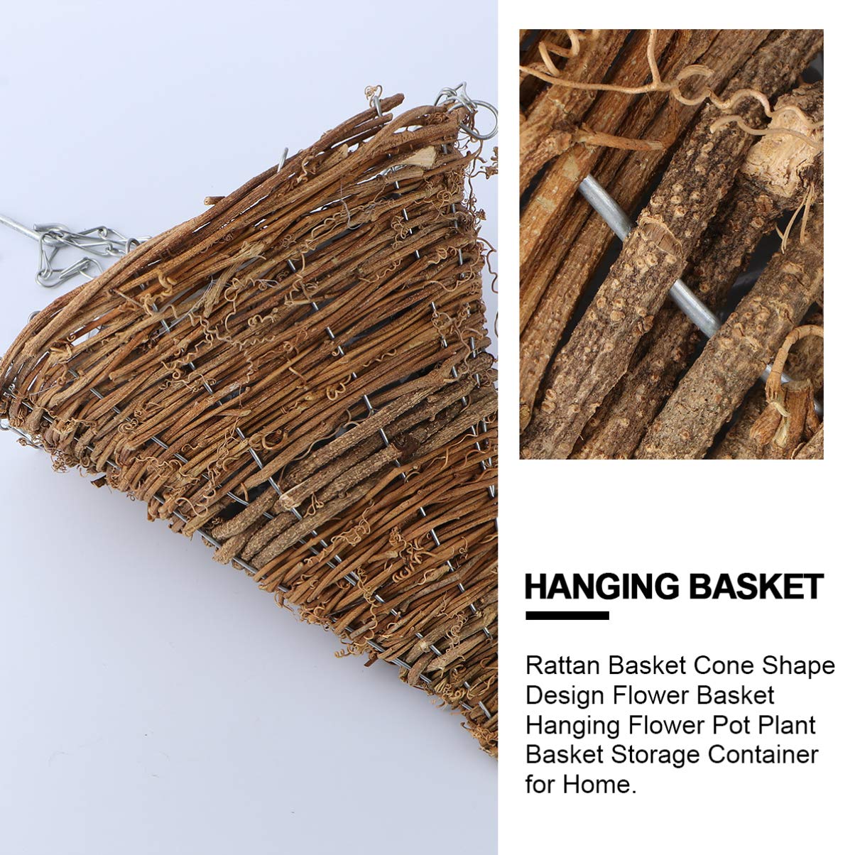 コーン型壁掛けバスケット 2個セット