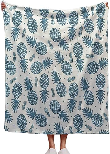 Manta para dormitorio, decoración de piña, personalizadas, decoración de fiesta, 70 x 90 pulgadas
