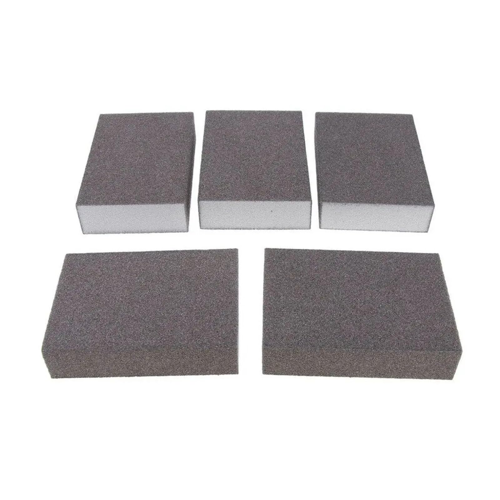blocco di spugna per levigatura, 5 pezzi di spugna abrasiva for metallo, plastica, legno, vernice, da grossa a extra fine(60)