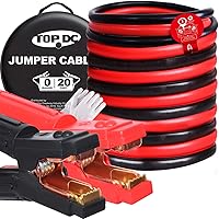 Vista 14 de TOPDC Cables de puente con conexión rápida, calibre 1, de 30 pies, 40 ℉ a 167 ℉, pinzas de 800 amperios, cables de refuerzo resistentes con bolsa