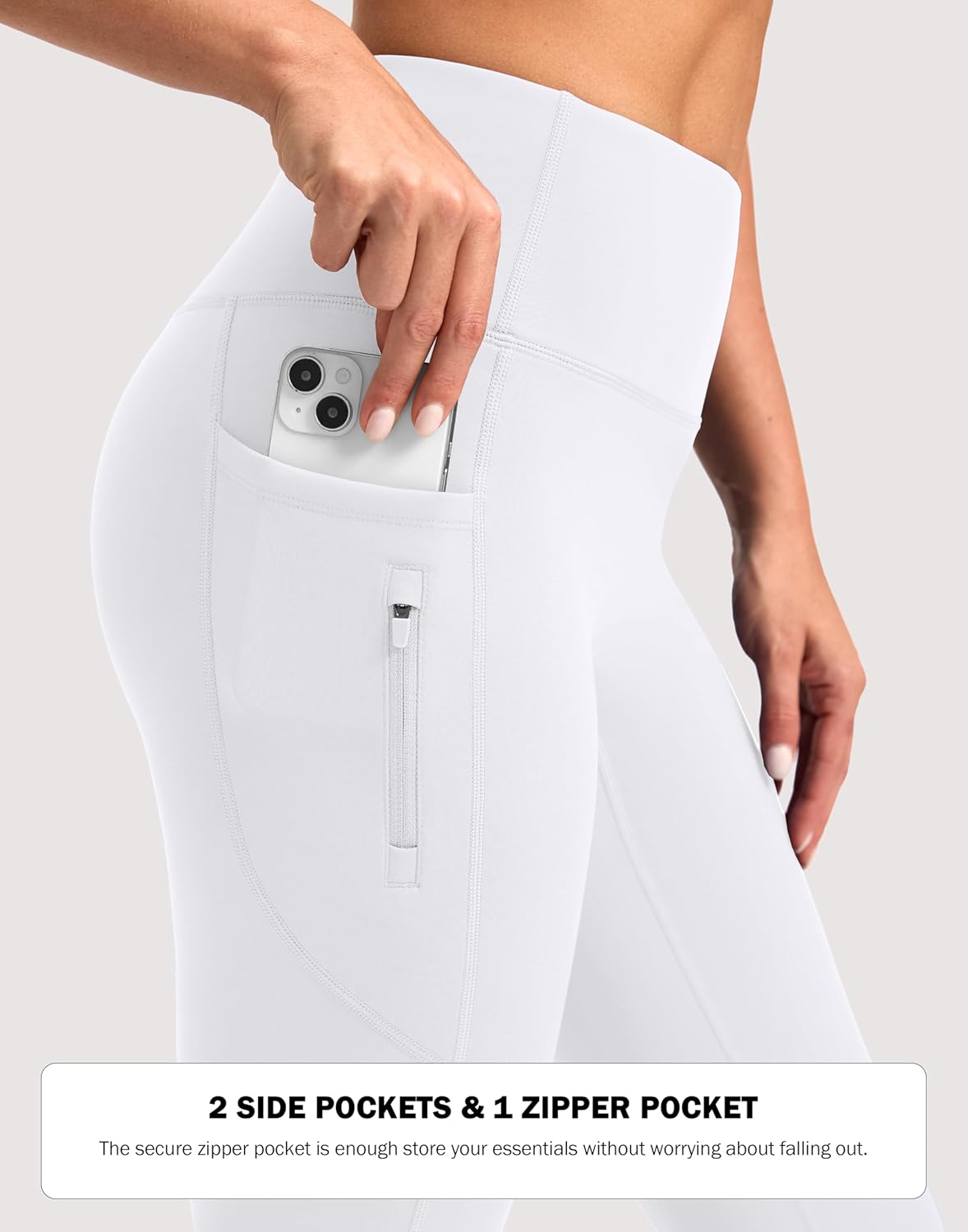 SANTINY Fleece Lined Flare Leggings Women 28.5/30.5/32 Water Resistant Winter Bell Bottom Hiking Yoga Pants with Pockets - Image 5