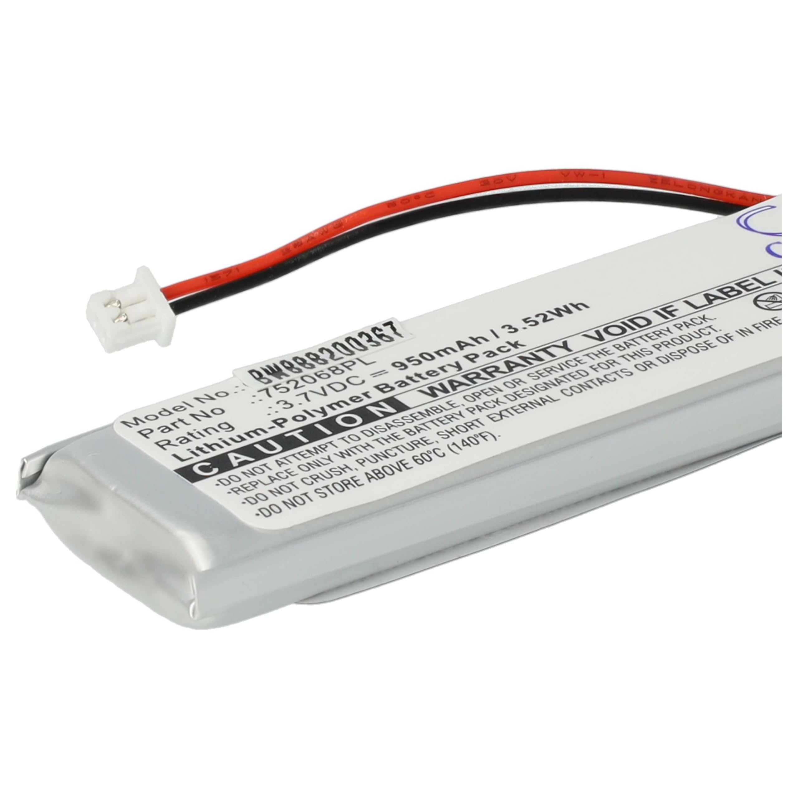 vhbw 2x batteria compatibile con Midland BT Next, BTFM, BTX1 FM, BTX2, BTX1, BTX2 FM (950mAh, 3,7V, Li-Poly)