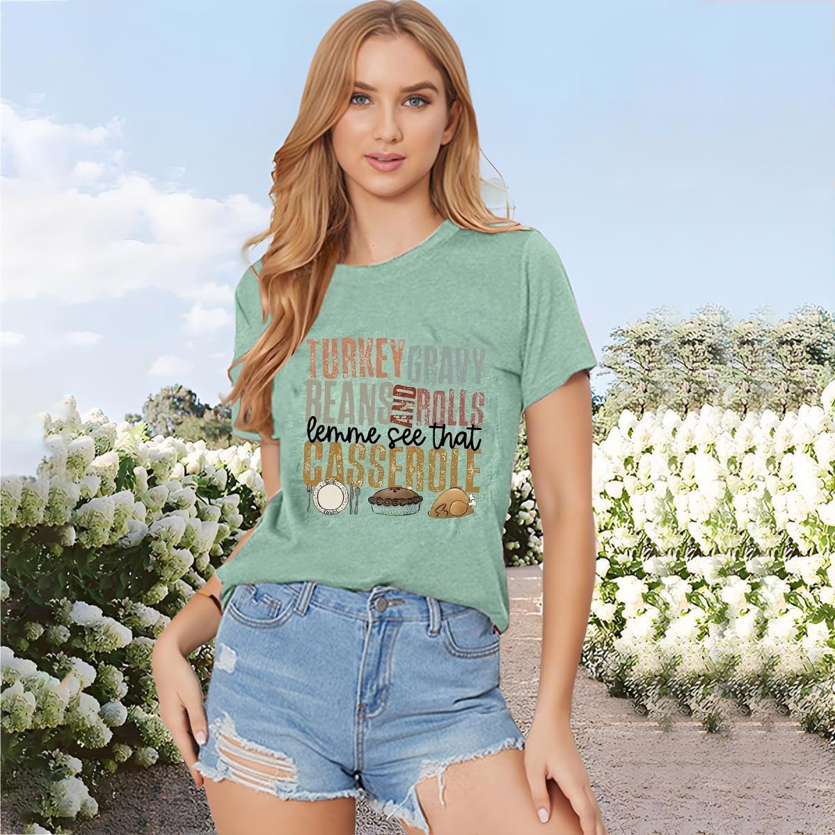 Women's Short Sleeve Printed Blouse – Elegant Crew Neck Top for Office and Daily Commuting Wear