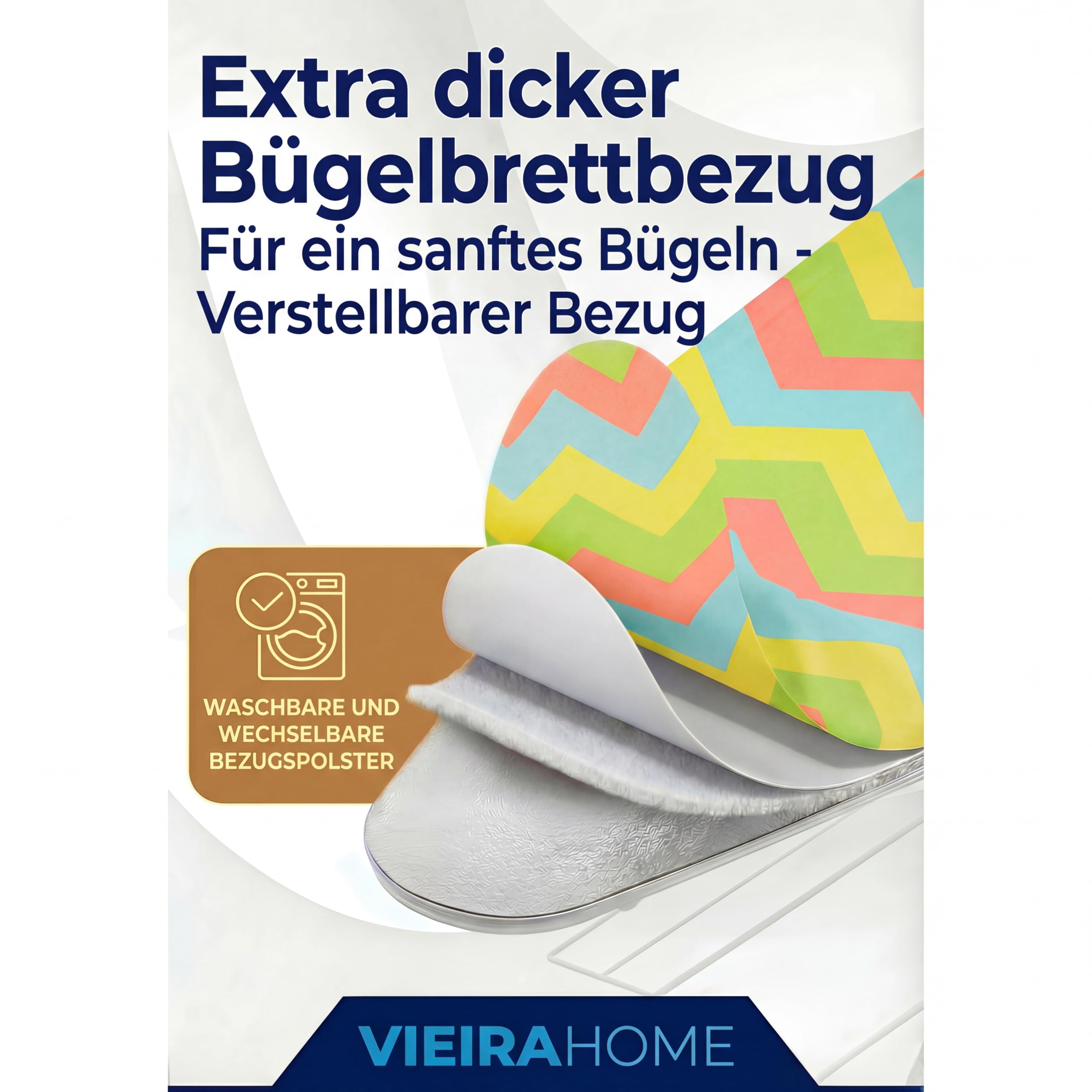 Bügeltisch Dampfbügelstation Bügelbrett klappbares Dampfbügelbrett Stabil Ironing Board - 120x40 cm