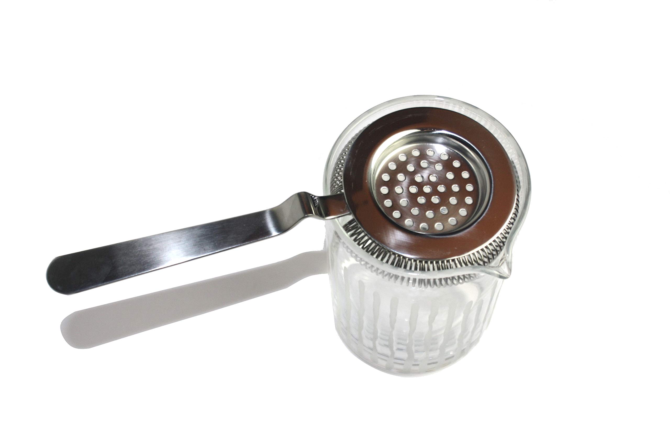 Filtro da cocktail in acciaio inossidabile per mescolare e shakerare in vetro, set di 2 pezzi in inox argentato (4 colori disponibili)