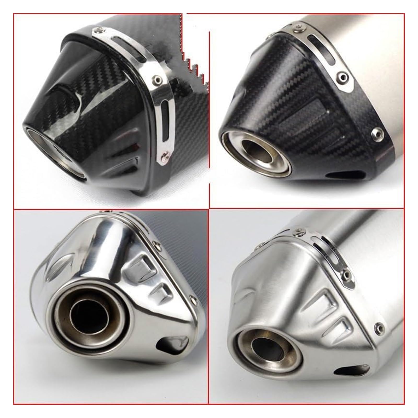 Für PCX125 CBR500R Motorrad 51mm Schalldämpfer Flucht Rohr DB Mörder Auspuff Pip Motorrad Auspuff Schalldämpfer(6)