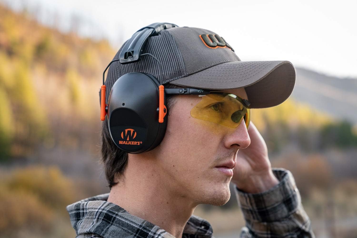 Walker's Passive Folding Muff, Black and Orange : Sports & Outdoors