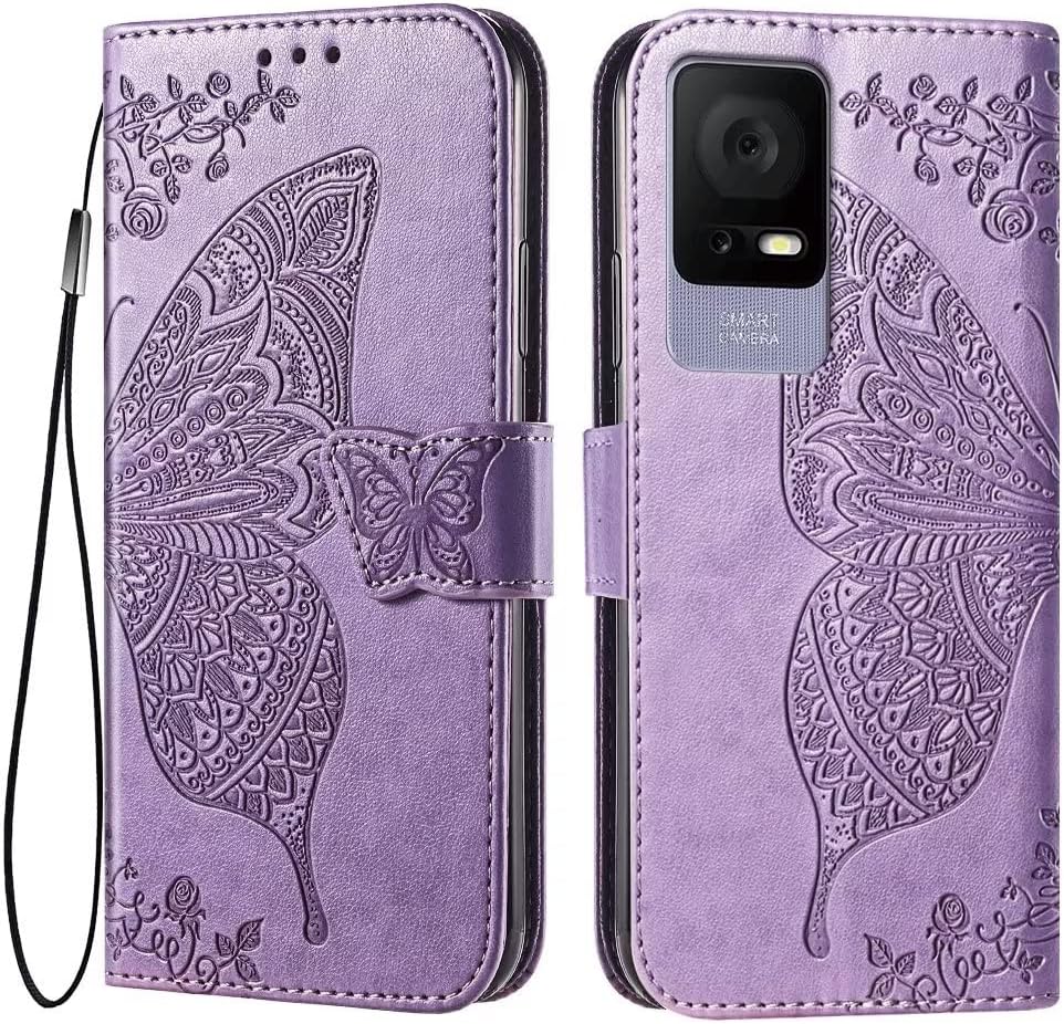 EASSGU Coque pour TCL 406s / TCL 405 / TCL 406 / TCL 408 (6.6" inches) Etui Flip Magnétique avec