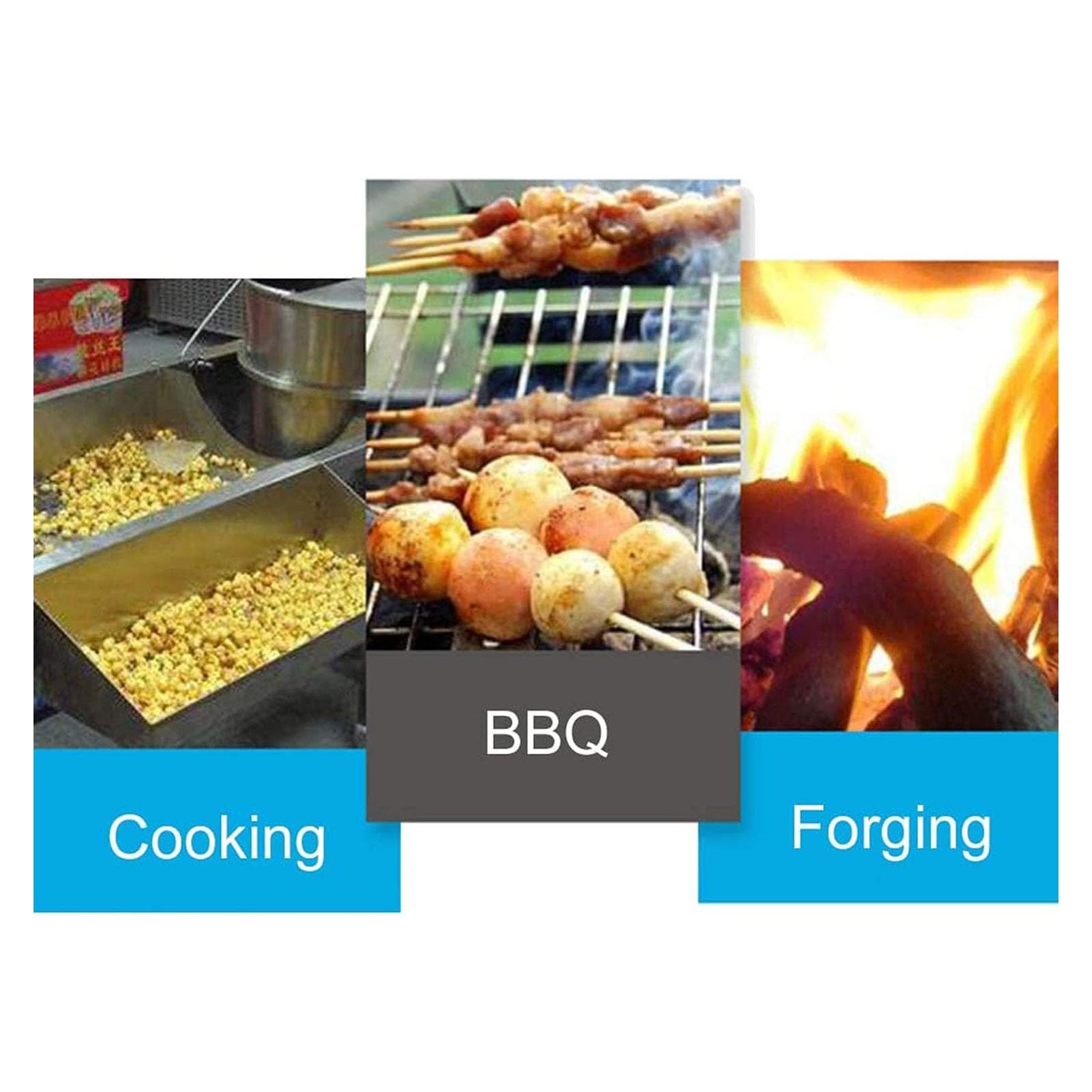 Ręczny wentylator do grilla BBQ – dmuchawa do kutego węgla drzewnego, ręczna dmuchawa na korbę, na kemping, piknik, do aktywności na świeżym powietrzu (kolor: 150 W)
