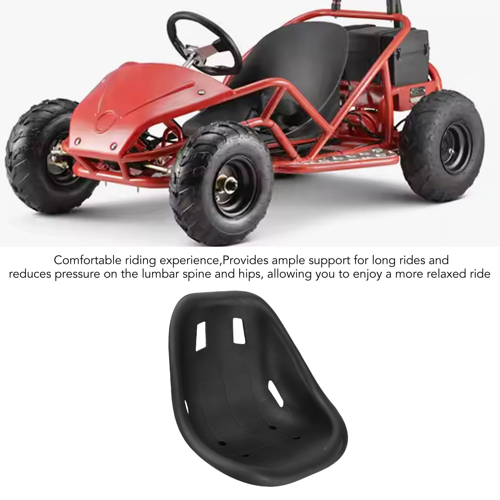 Yosoo Go-Kart-Sitz, Plastik-Bucket-Sitz-Ersatz für Drift-Trike-Rennkart-Buggy-Roller DIY-Sattel für Outdoor-Sportfahrzeuge