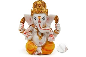 Hindu Lord Ganesha Idol Statue for Car Dashboard Decoration and Home Pooja