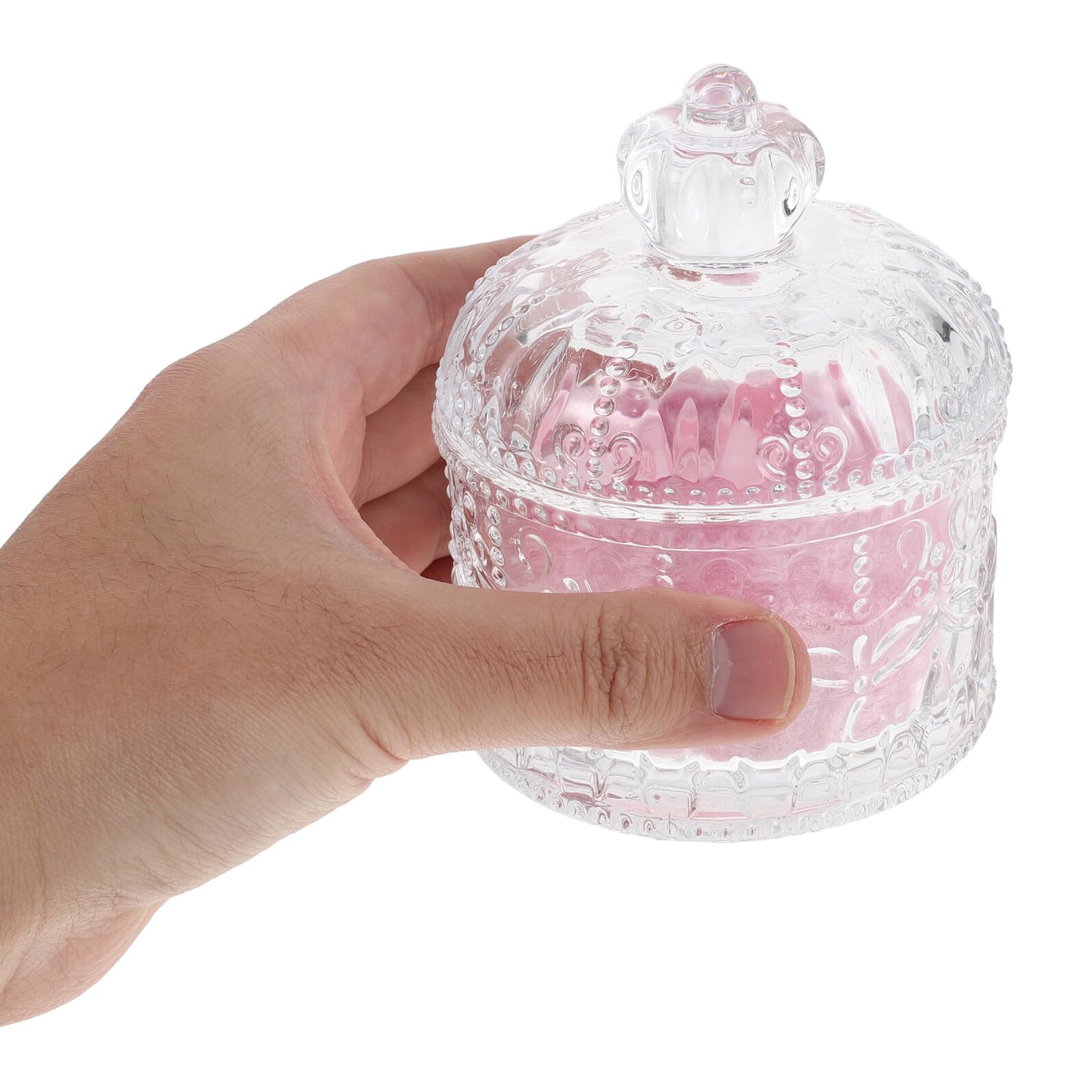 Homoyoyo Set 1 Spugna per Cipria Rosa Barattolo in Vetro e Materiale ad Alta Densità per Cipria in Polvere e Compatta, Applicatore Versatile per Viso, per Viaggio e Sostituzione