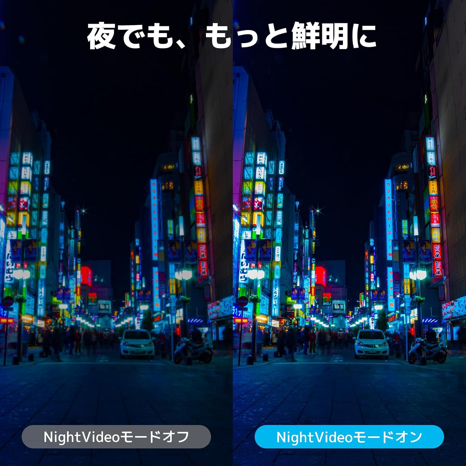 Comparison of video with and without 6-axis image stabilization
