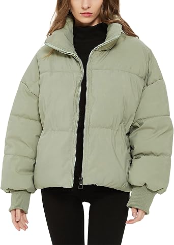 Yimoon Womens Cropped Puffer Jackets Winter Coats for Women Short Warm Quilted Jacket Outerwear