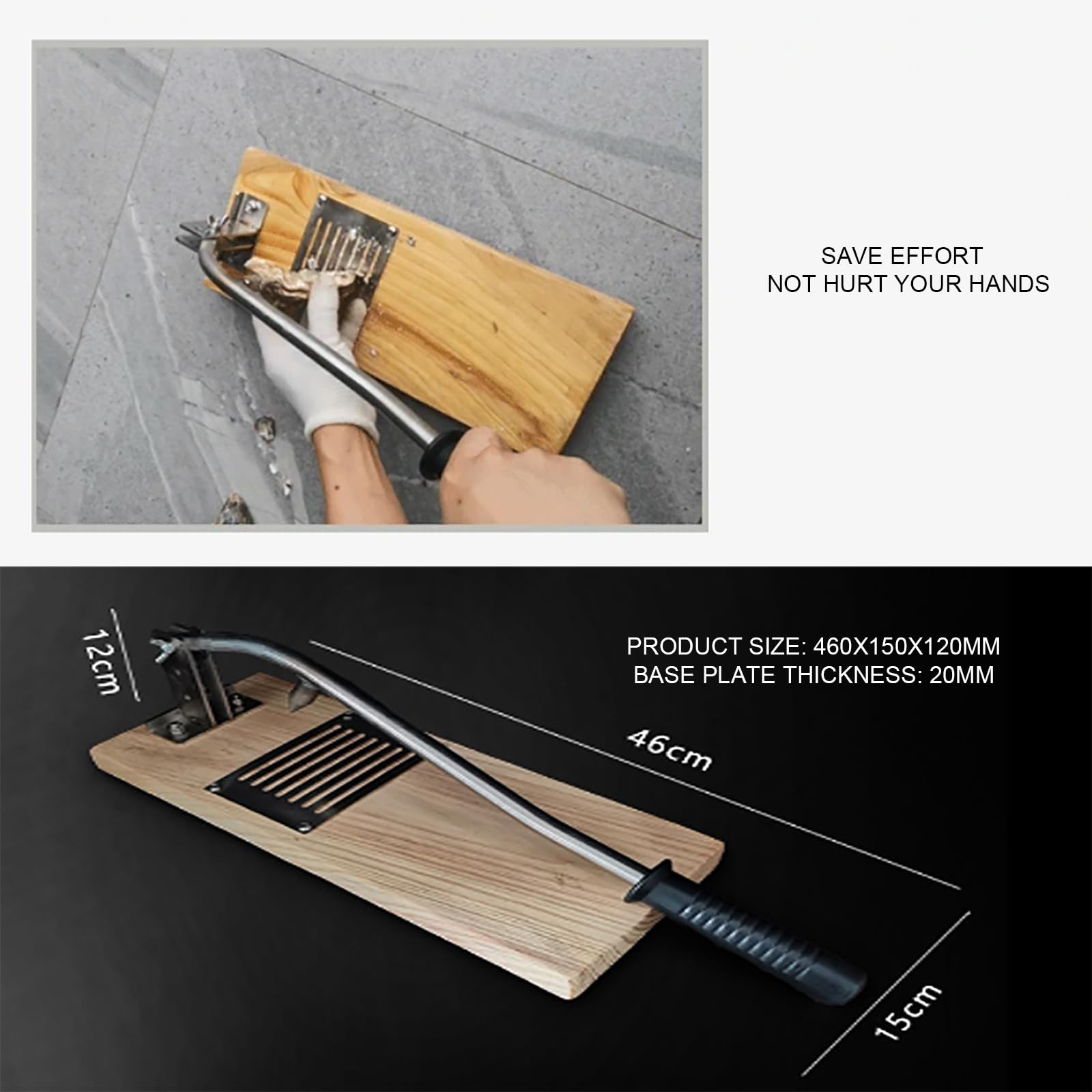 Cuchillo portátil para descascarar ostras, Herramienta para descascarar Altura Ajustable, abridor de ostras sin instalación, Cuchillo para ostras de Acero Inoxidable doméstico y Comercial