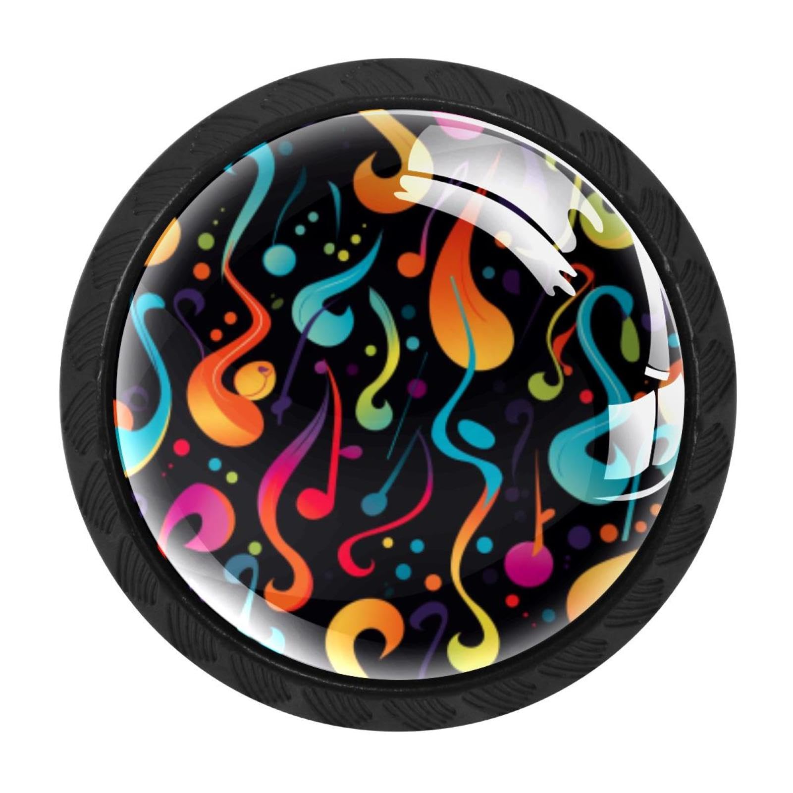 Chenzzzz Multicolored 07 4 Pack Music Note Kitchen Cabinet Knobs Drawer Knobs Door Dresser Handles For Personalized Gifts Great For Any Occasion