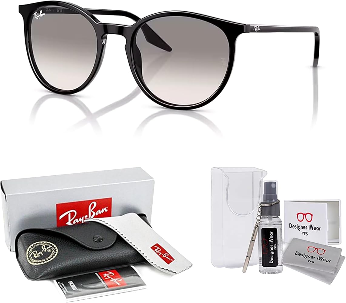 Ray-Ban ORB2204F サングラス Amazon.com: Ray-Ban RB2204 901/32 51MM Black/Crystal Lens