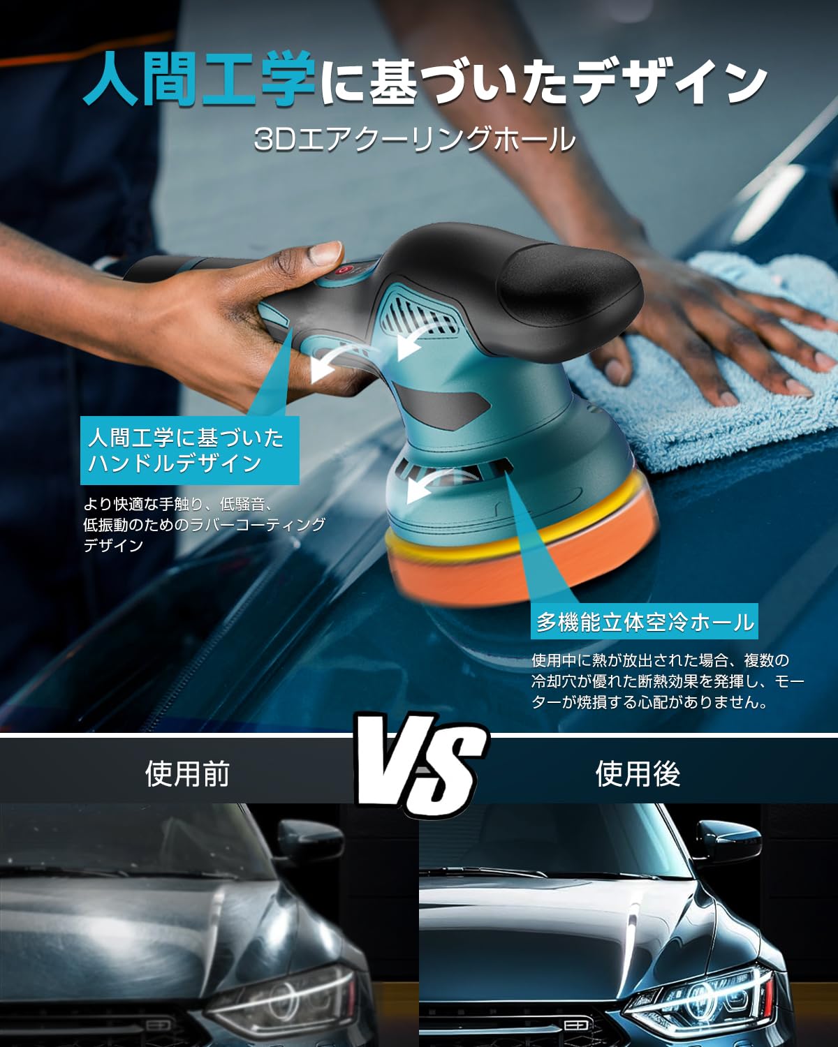 Amazon.co.jp: 【強化版】ポリッシャー 車 電動ポリッシャー