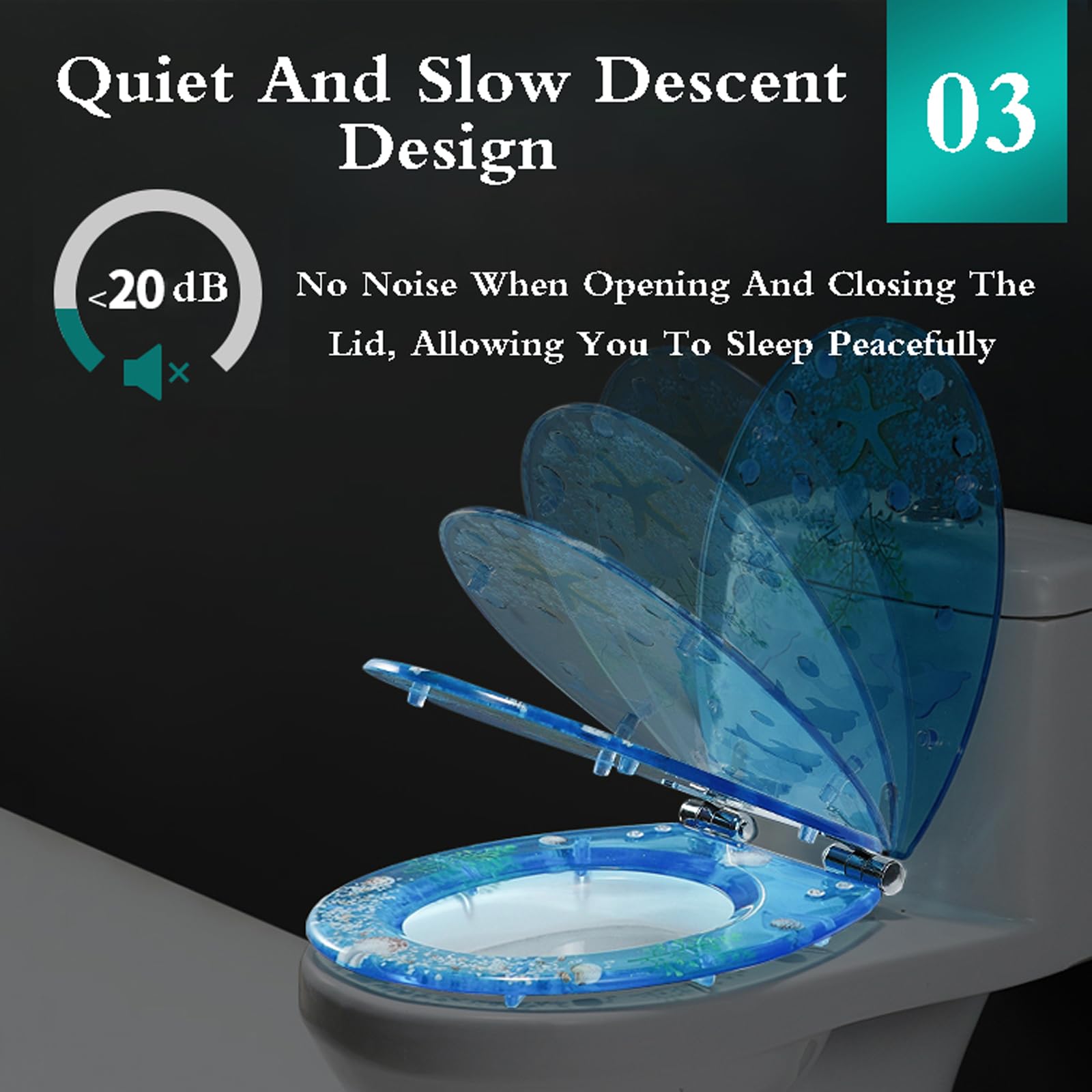 Tapa WC,Asiento De Inodoro De Resina,Asiento De Inodoro,Tapa Inodoro Cierre Suaves,Resina Tapa De Tapadera WC,Tapadera WC Universal,con Bisagra De Acero Inoxidable,para Forma De V/O/U