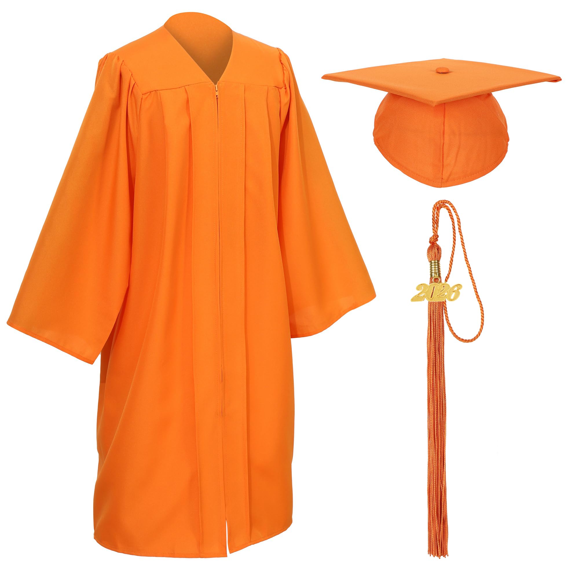 Unisex Matte Graduation Cap and Gown Tassel Package for High School and Bachelor
