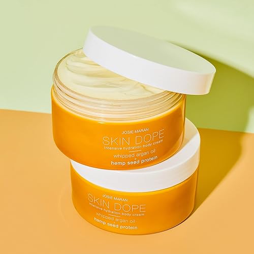 Miniatura 4 de Josie Maran Skin Dope Crema corporal de hidratación intensiva, calma e hidrata la piel para un rebote juvenil (8 onzas líquidas, cítrico