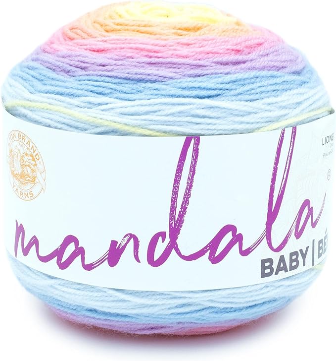 Lion Brand Yarn Company 526-223 Mandala Baby Garn, Acryl, Acre Woods, 1 Packung, 150 Gramm