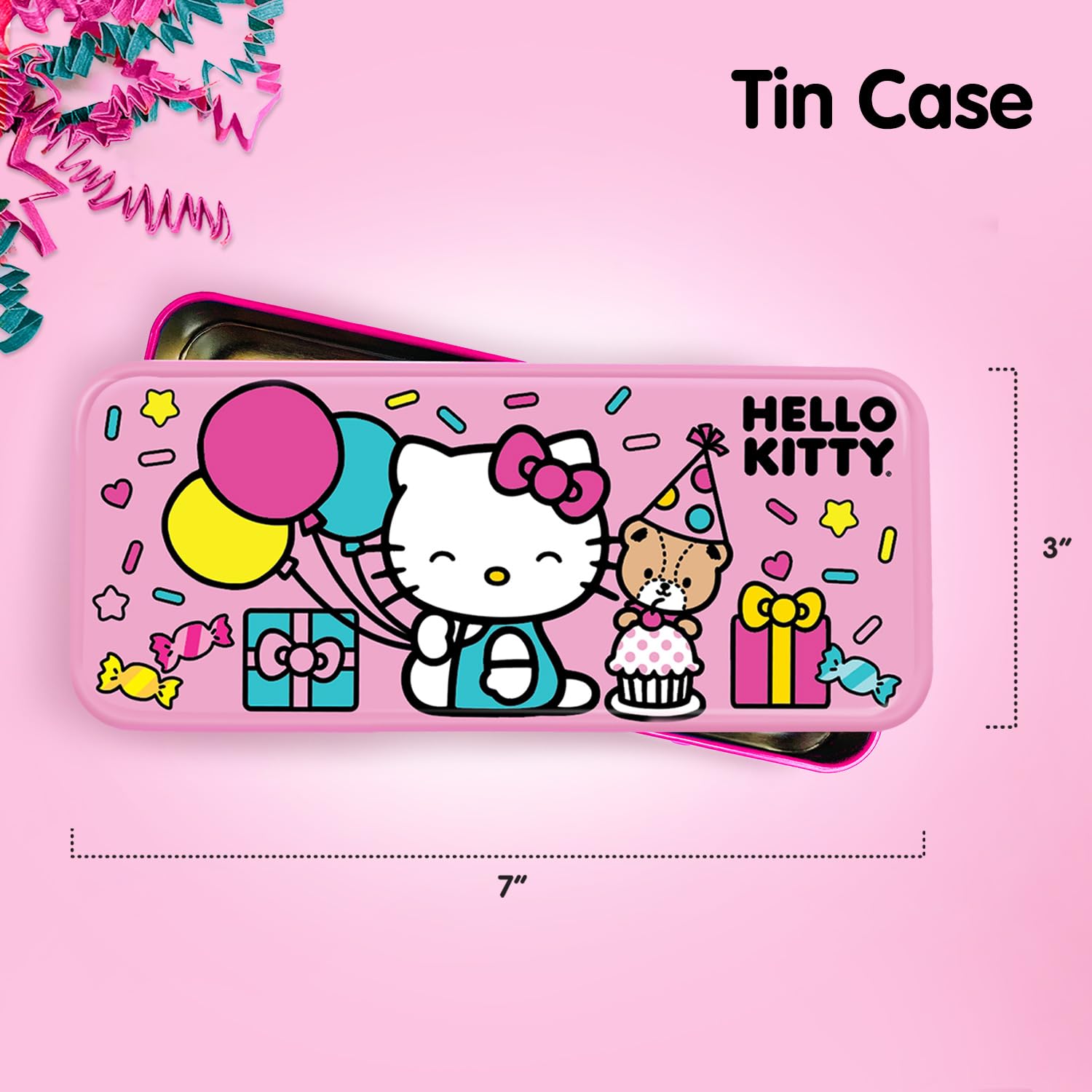 Amazon.com: Megatoys Hello Kitty Party Gift Set - Tin Box, Pencil