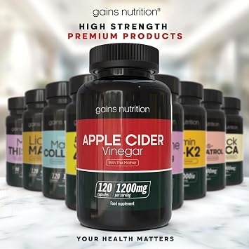 GN Apple Cider Vinegar Capsules, 120 Count, 1200mg per Serving