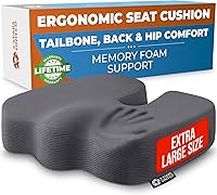 Vista 13 de 5 STARS UNITED Cojín para sentarse para silla escritorio u oficina o para silla de ruedas o asiento auto, alivia dolor ciática o coxis, cojín