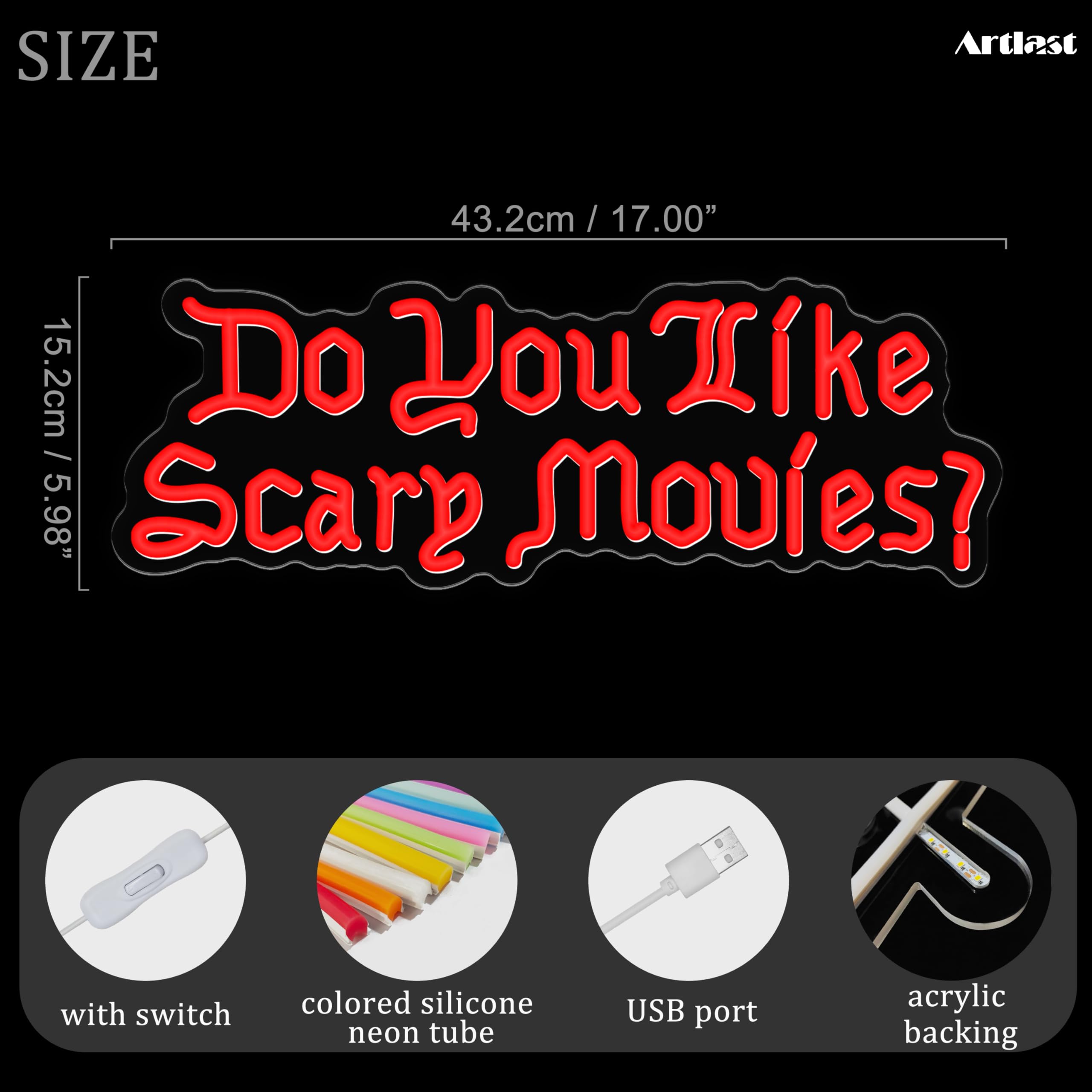 Do You like Scary Movies Insegna al Neon LED Luce al Neon per Film Notte Decorazione per Feste Horror Film Camera Insegna al Neon Film Spaventosi Segno Gotico Carattere Decorazione di