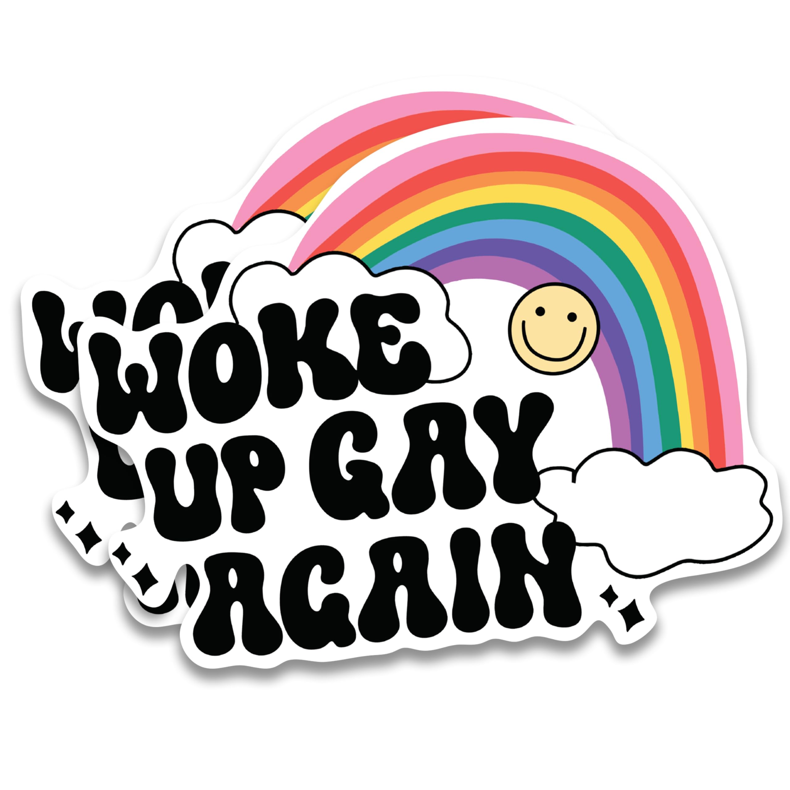 Sticker Woke Up Gay Again lot de 2 autocollants pare-chocs en vinyle résistant aux UV