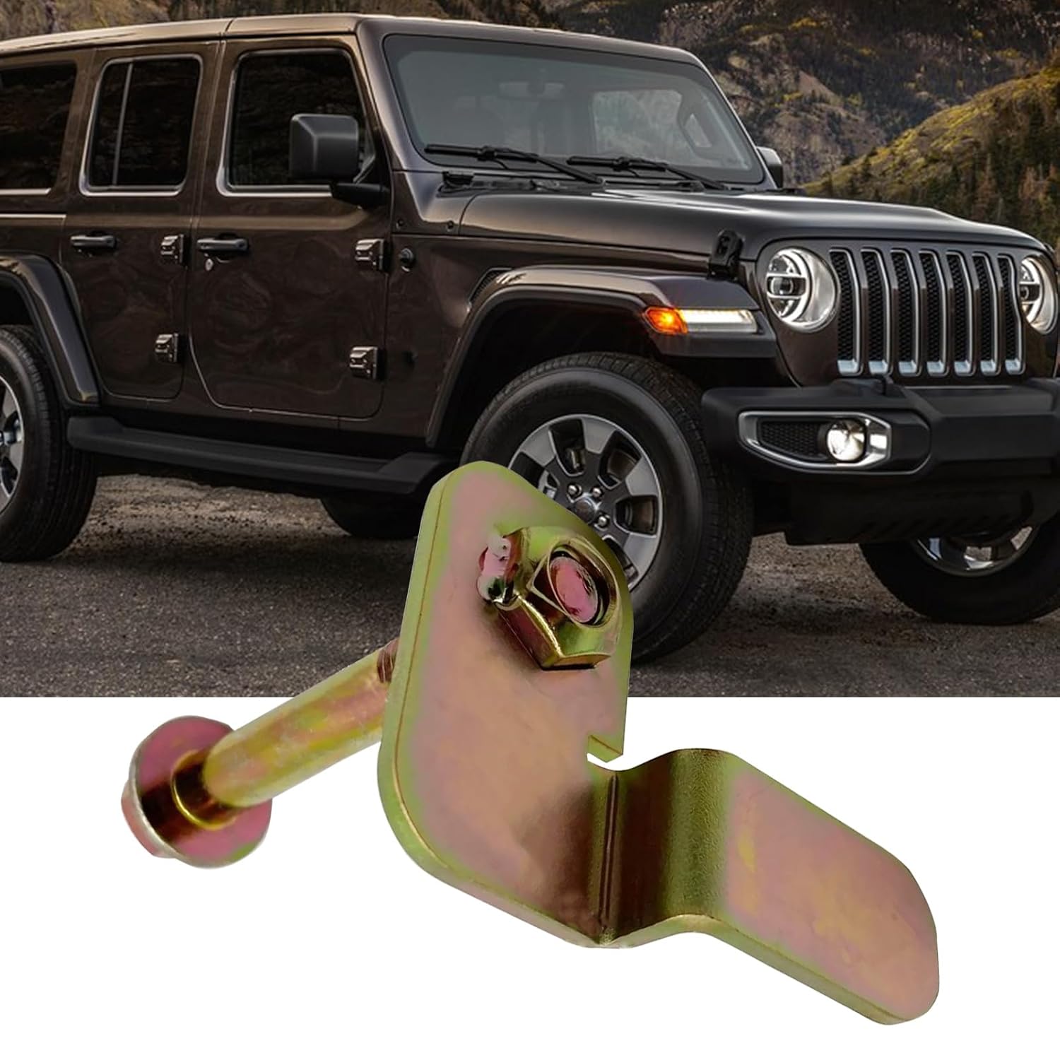 Eagles Front Track Bar Bolt and Flag Nut Retainer Compatible with Jeep Wrangler TJ 1997-2006, Cherokee XJ 1984-2001, Grand Cherokee ZJ 1993-1998 Replaces 6504449, Yellow Zinc