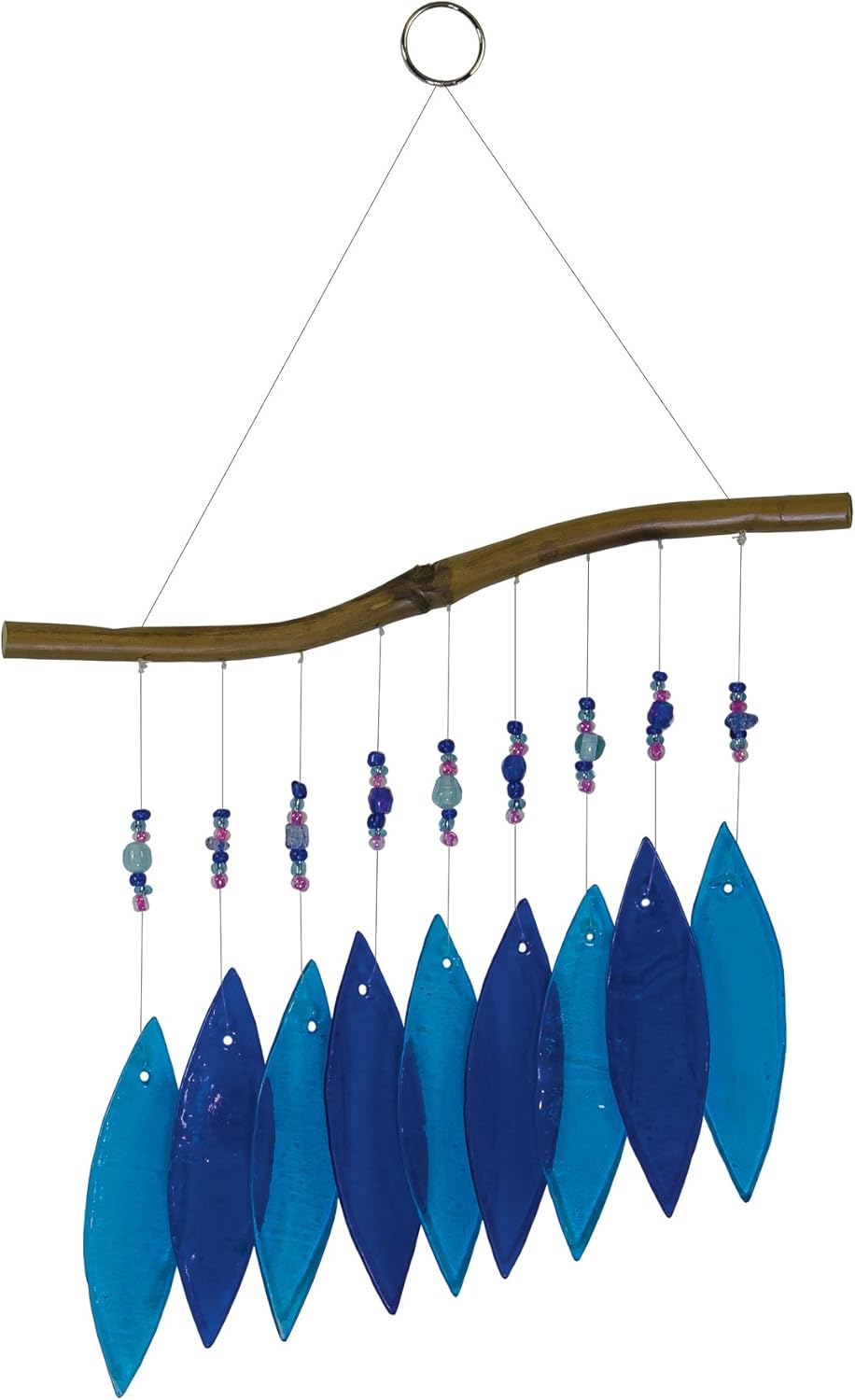 In the Breeze 7006 — Cool Glass and Bead Wind Chime - Colorful Hanging Suncatcher - Hanging Glass Decoration : Everything Else