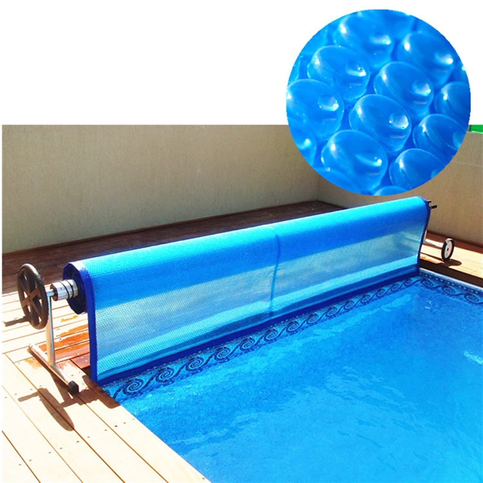 Cobertor Cubierta Fundas para Piscinas, Cubierta de piscina solar para piscinas de estructura, Rectangular Cubierta solar para spa y jacuzzis Mantas flotantes térmicas, Cubiertas de calefacción solar