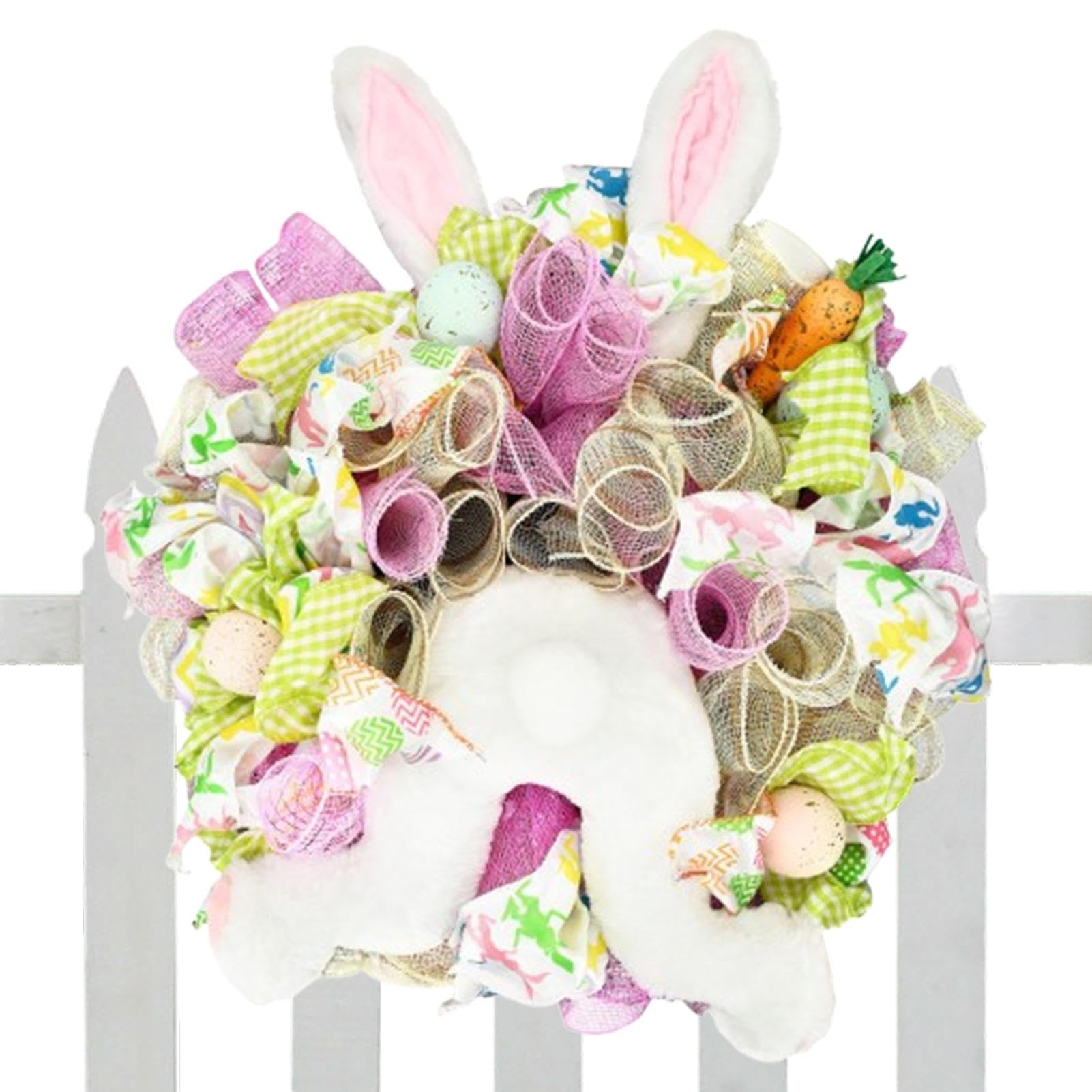 Couronne de Pâques artisanale œufs et carotte de festival