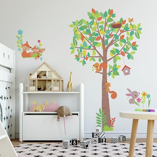 RoomMates Woodland Creatures and Tree Giant Wall Graphic