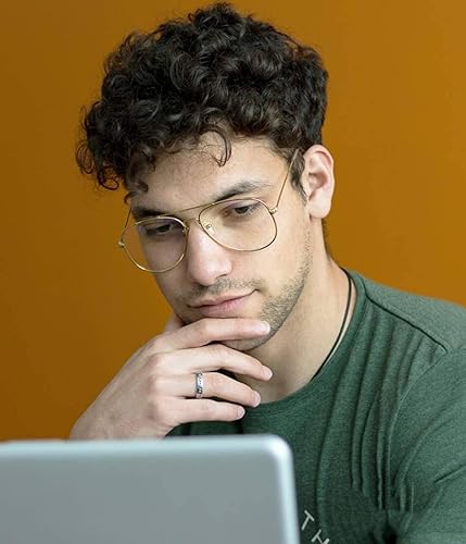 Miniatura 4 de Gafas de aviador clásicas para mujeres y hombres, lentes transparentes con marco de metal