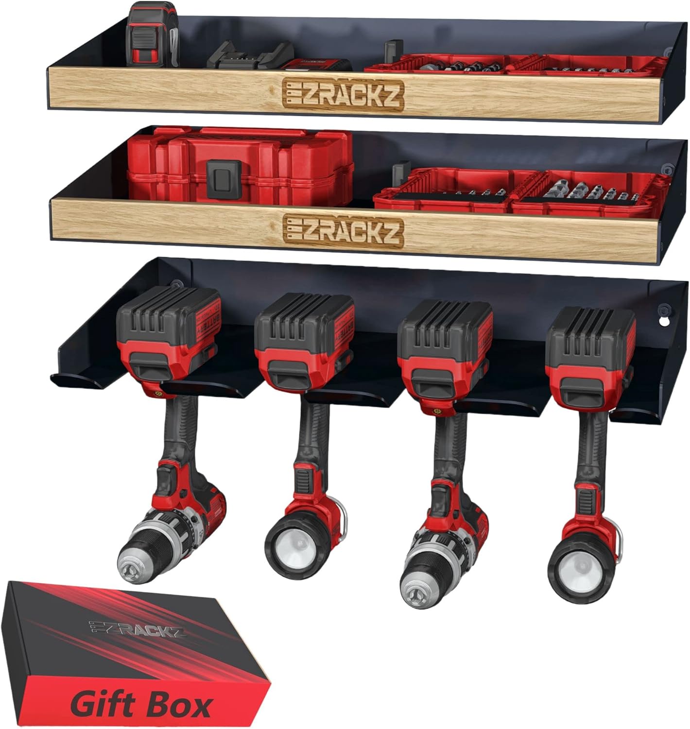 Power Tool Organizer Heavy Duty Drill Holder Wall Mount